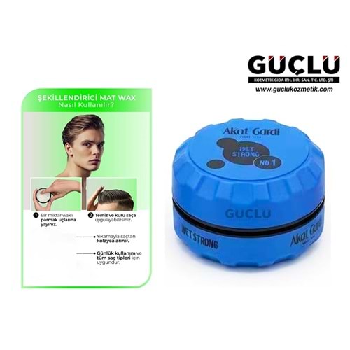 AKAT GARDİ WAX 150ML 01 WET STRONG MAVİ*12Lİ