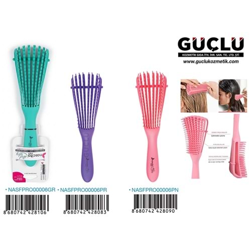 NASCİTA PRO SAÇ FIRÇASI 3D FLEXİ PEMBE*12Lİ