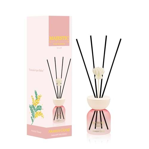 MAJESTIC BAMBU ORTAM KOKUSU 100ML BÜYÜK KAPAK AKASYA ÇİÇEĞİ*30LU