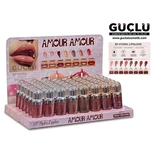 AMOUR A. LİP GLOSS 3D HYDRA AMRLP048*48Lİ