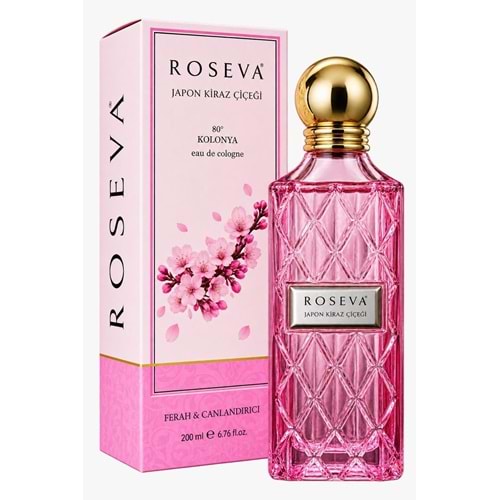 ROSEVA KOLONYA 200ML CAM JAPON KİRAZ ÇİÇEĞİ*24LÜ