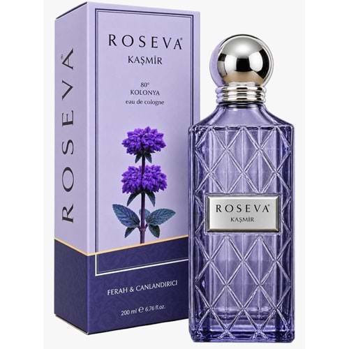 ROSEVA KOLONYA 200ML CAM KAŞMİR*24LÜ