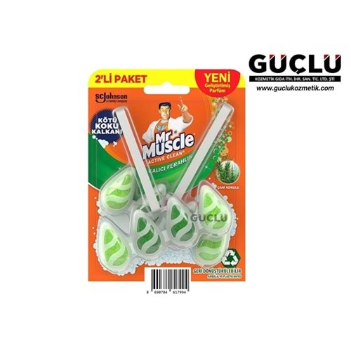 MR MUSCLE WC BLOK İKİLİ PAKET 77.2GR ÇAM KOKULU*8Lİ