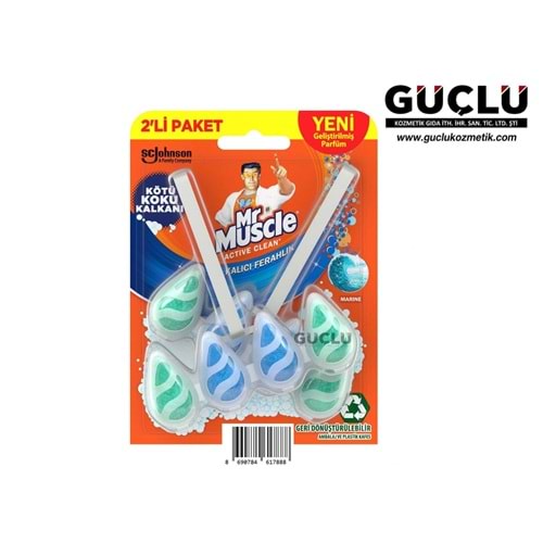 MR MUSCLE WC BLOK İKİLİ PAKET 77.2GR MARİNE*8Lİ