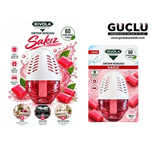 RİVOLA ORTAM KOKUSU KÜRE 100ML SAKIZ*24LÜ