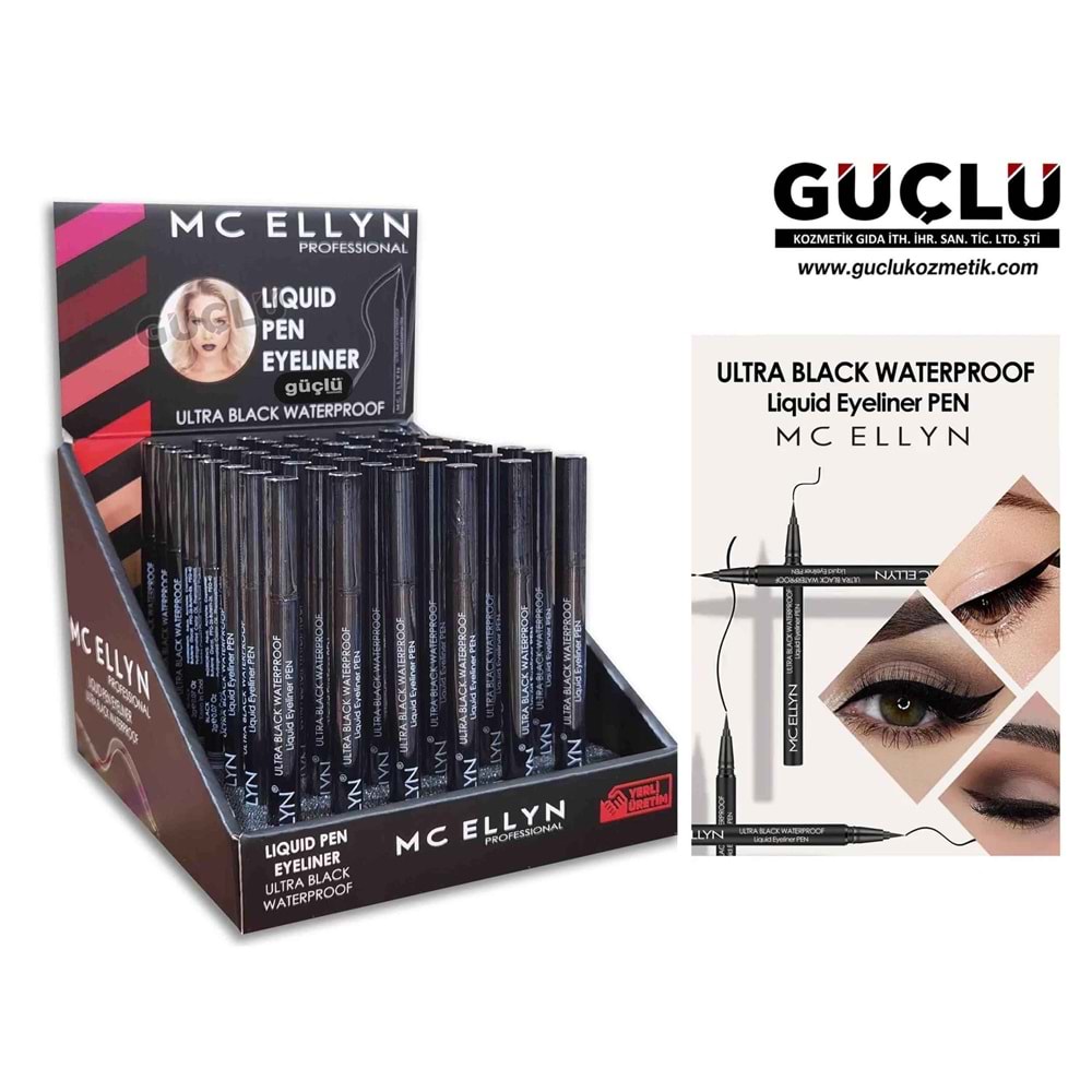 MC ELLYN LİKİT KALEM EYELINER ULTRA BLACK 6267*48Lİ