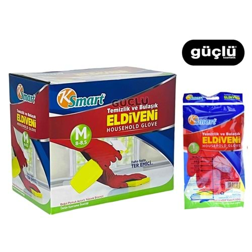 KSMART TEMİZLİK VE BULAŞIK ELDİVENİ (M) K1285*30LU