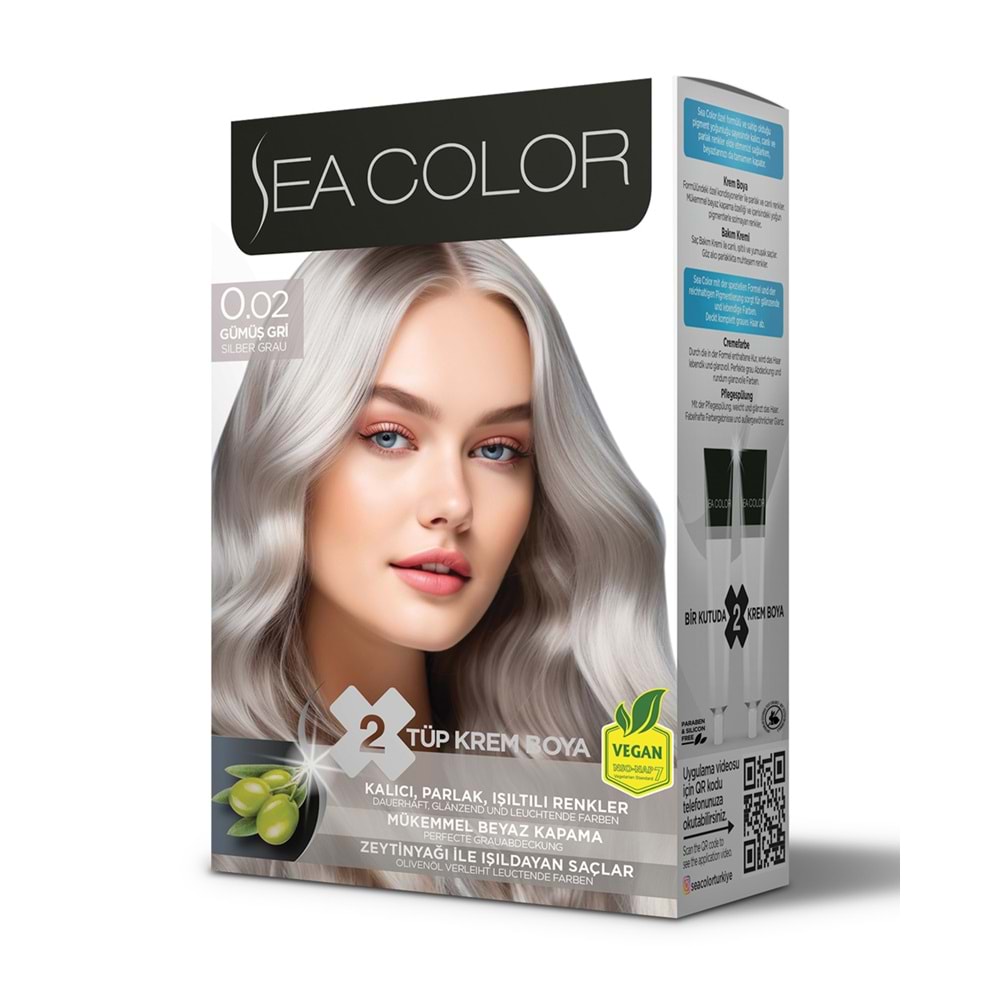 SEA COLOR SAÇ BOYASI 0.02 GÜMÜŞ GRİ*24LÜ
