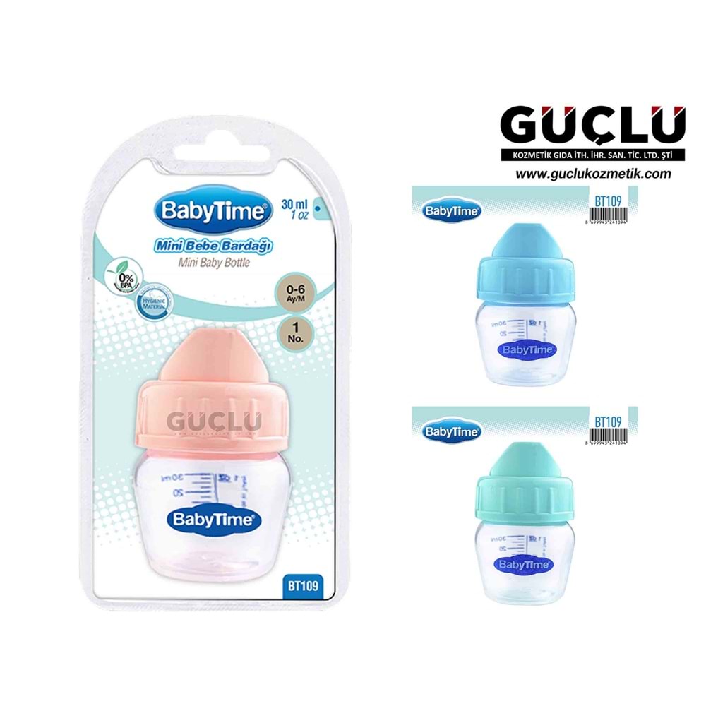 BABYTİME BEBE BARDAĞI MİNİ 30ML BT109*18Lİ