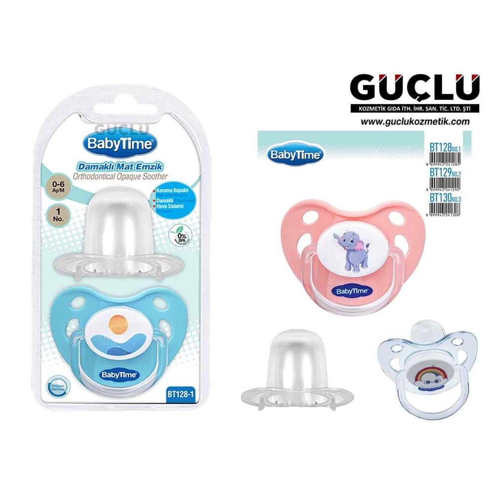 BABYTİME EMZİK GÖVDELI SİLİKON DAMA. KORUY.KAP MAT BT129-2*18Lİ
