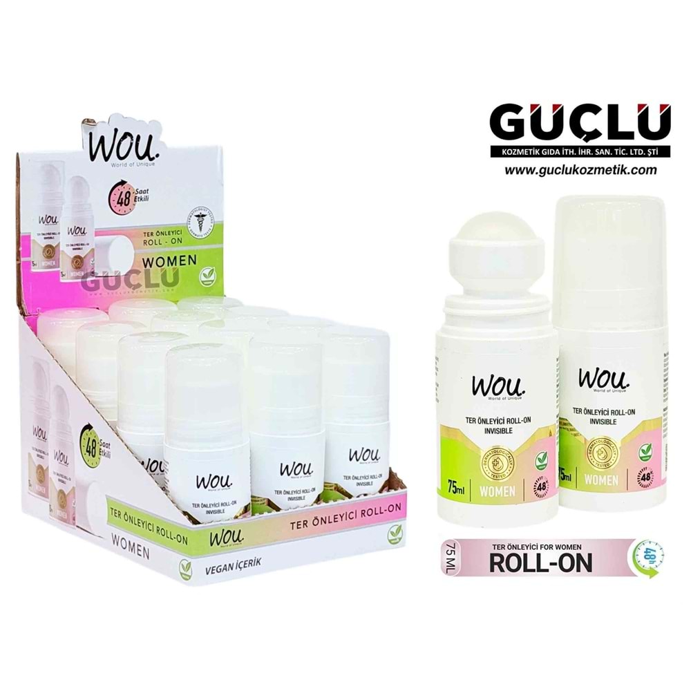 WOU KOLTUK ALTI 75GR ROLL ON WOMEN-KADIN INVISIBLE 0171*12Lİ