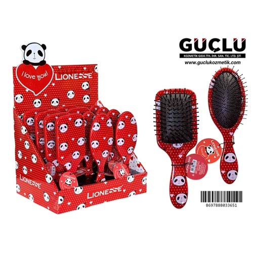 LİONESSE STANDLI SAÇ FIRÇA SETİ ÇOCUK PANDA 6602*12Lİ