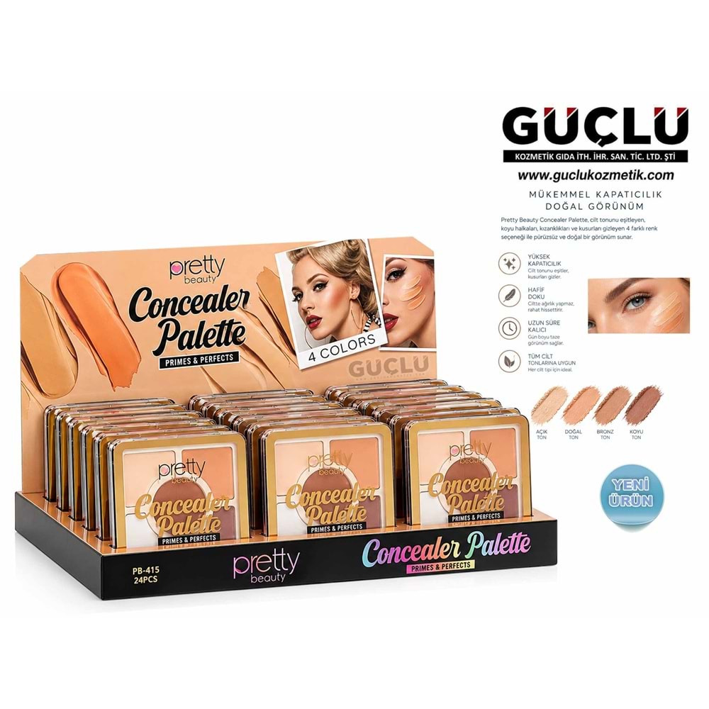 PRETTY B. CONCEALER PALETTE PRIMES & PERFECTS PB415*24LÜ