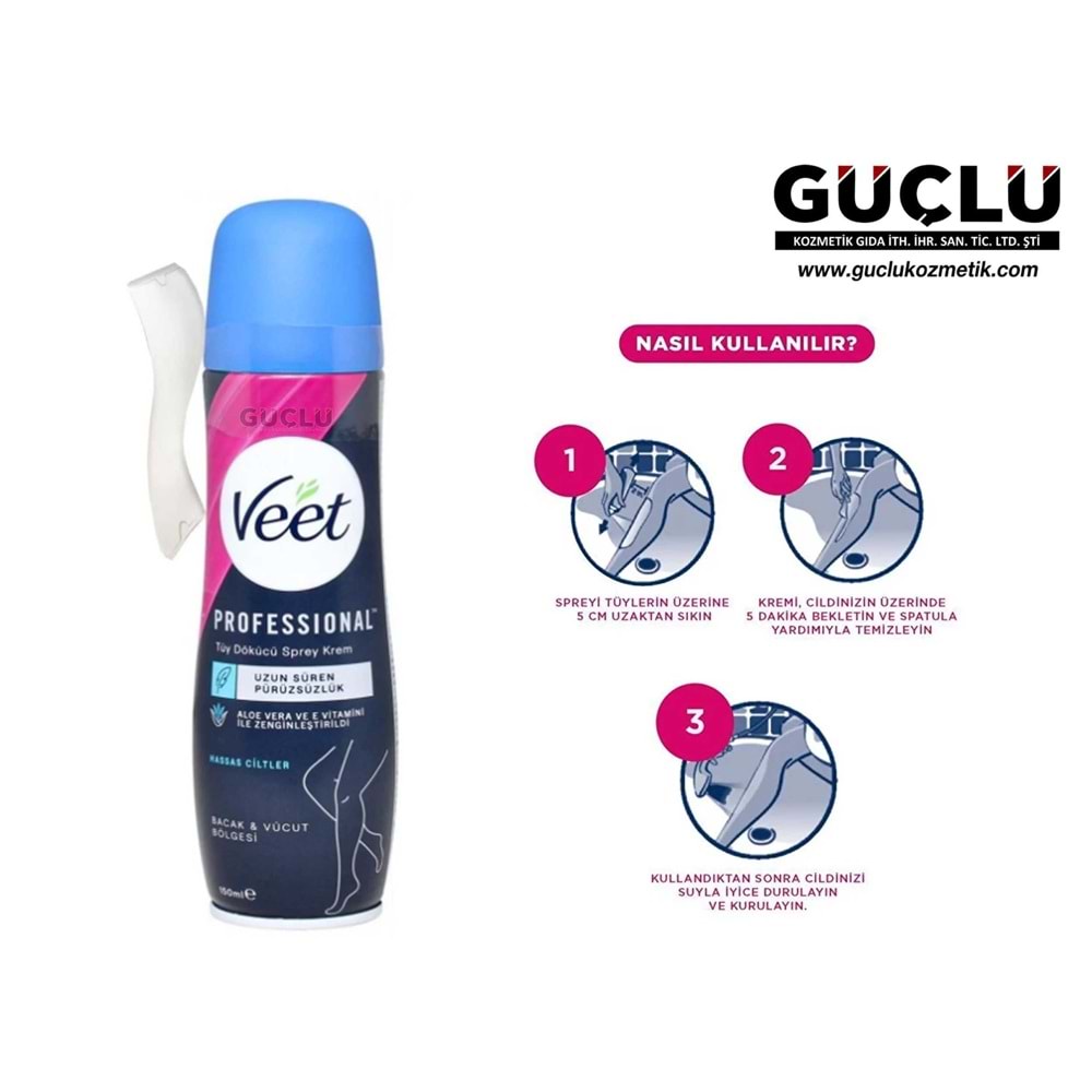 VEET TÜY DÖKÜCÜ KREM SPREY 150ML HASSAS CİLTLER*6LI
