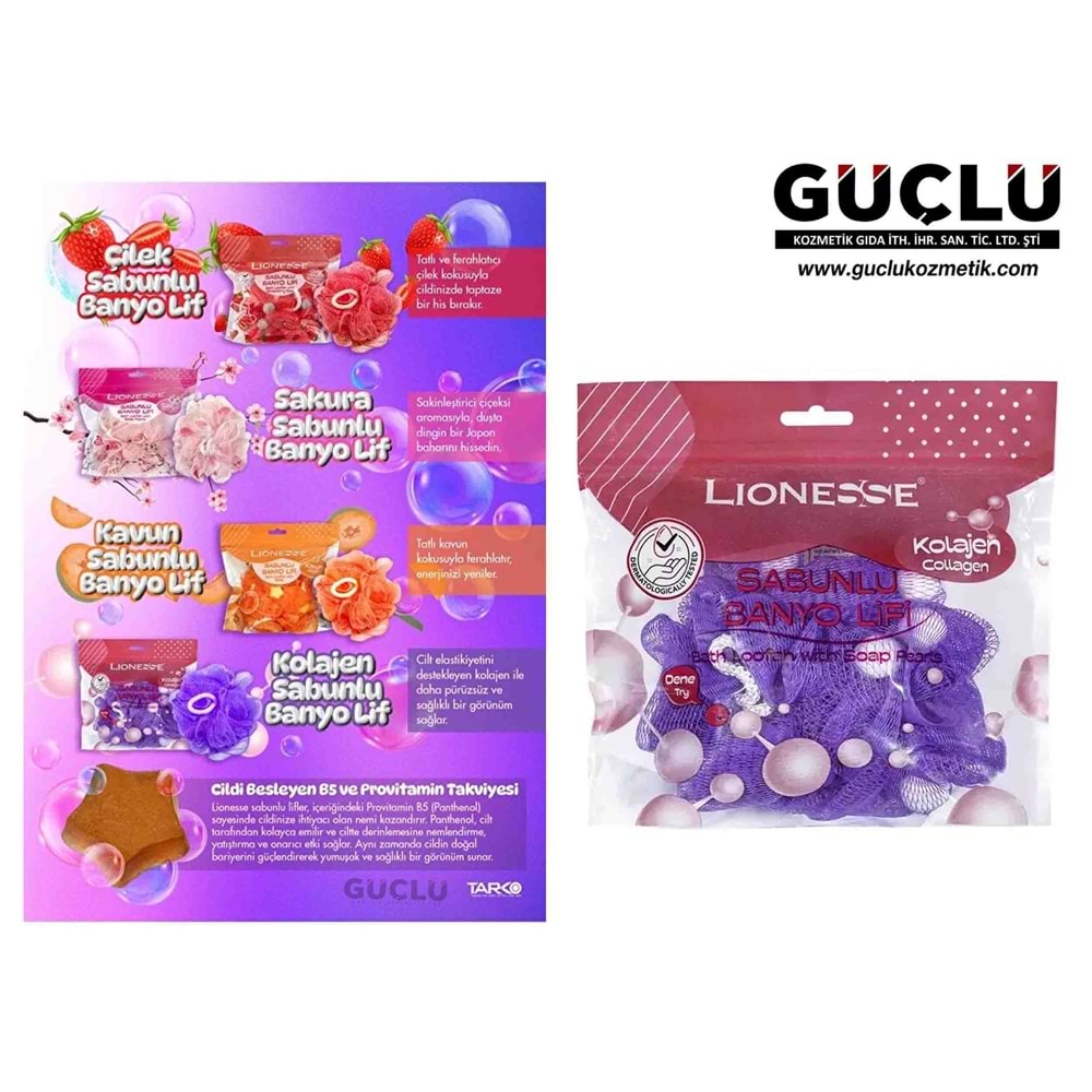 LİONESSE BANYO LİFİ SABUNLU KOLAJEN 950*24LÜ