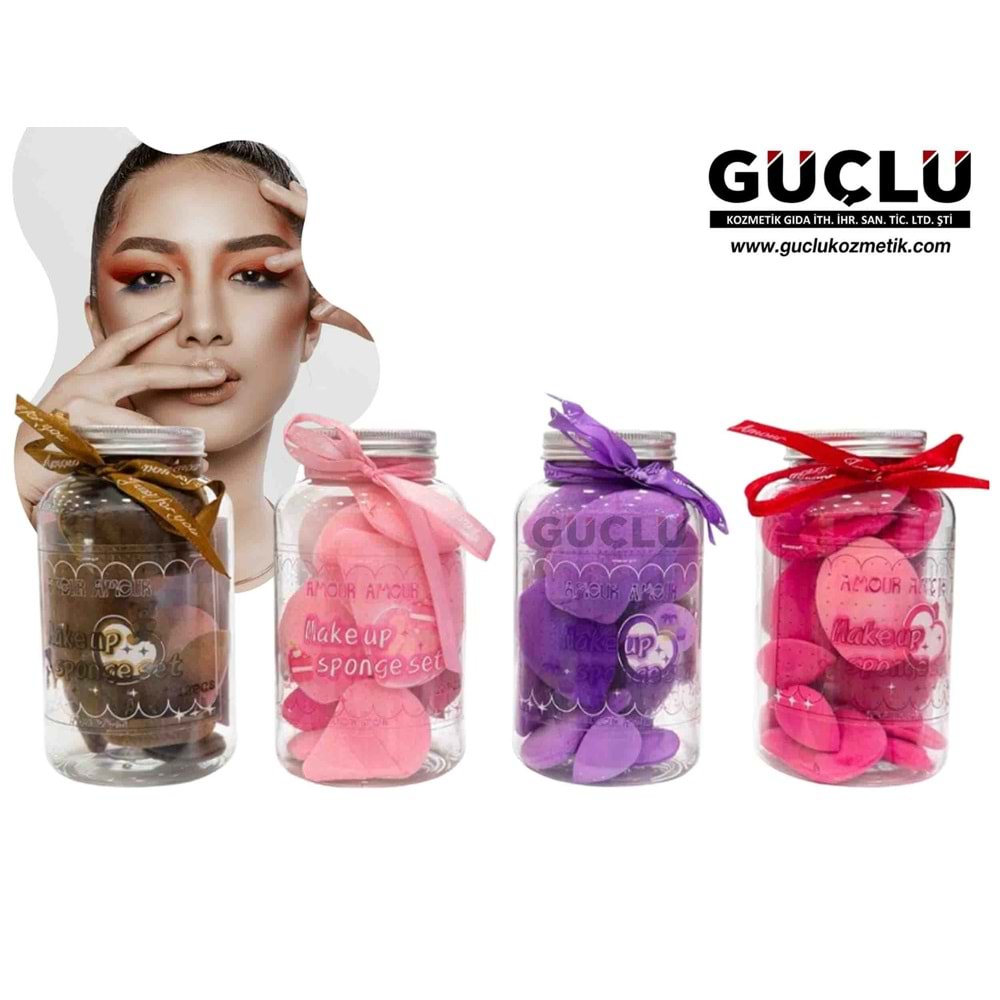 AMOUR A. MAKYAJ SÜNGERİ 12Lİ KAVANOZ PF412*12Lİ