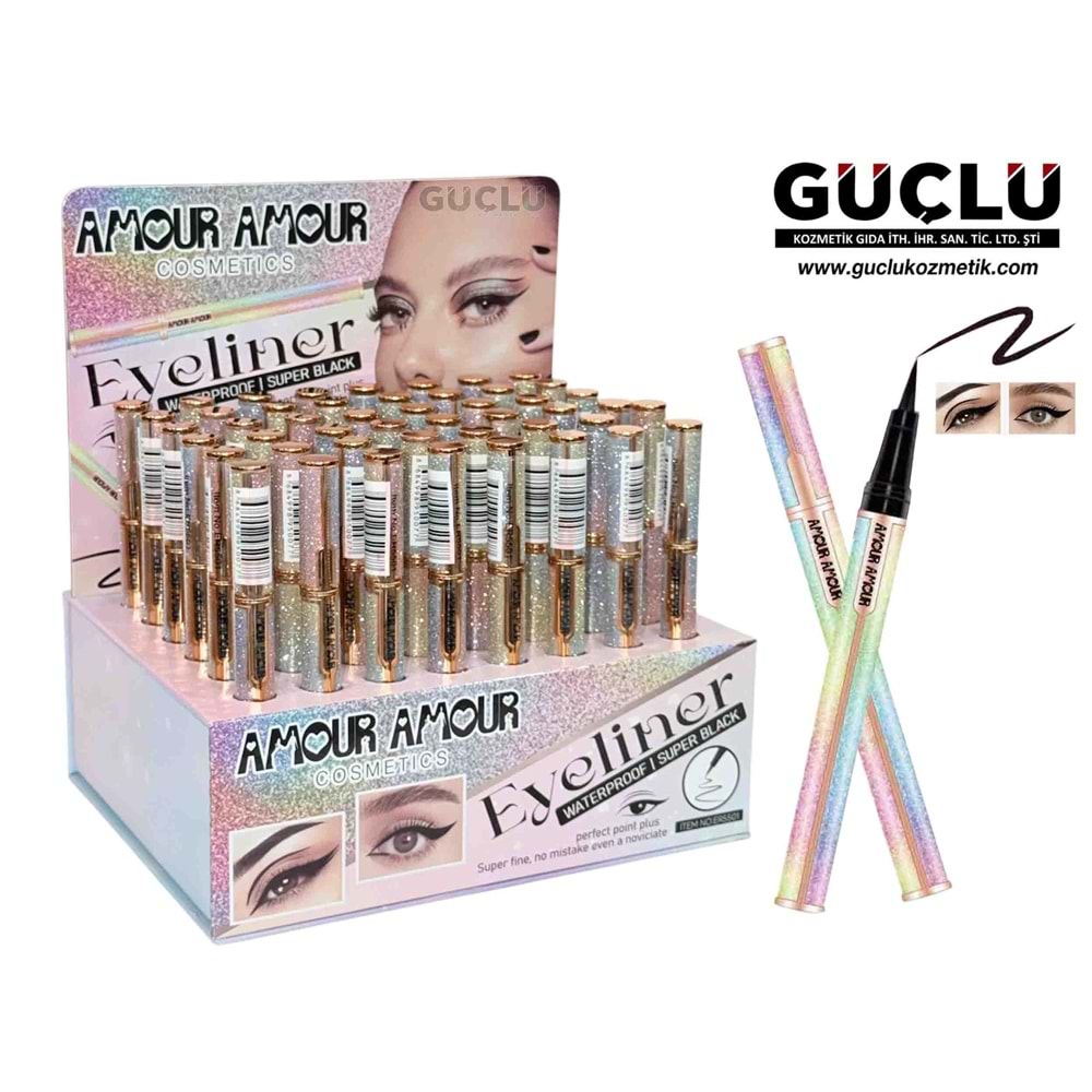 AMOUR A. KALEM EYELINER WA. SUPER BLACK ER5501*48Lİ