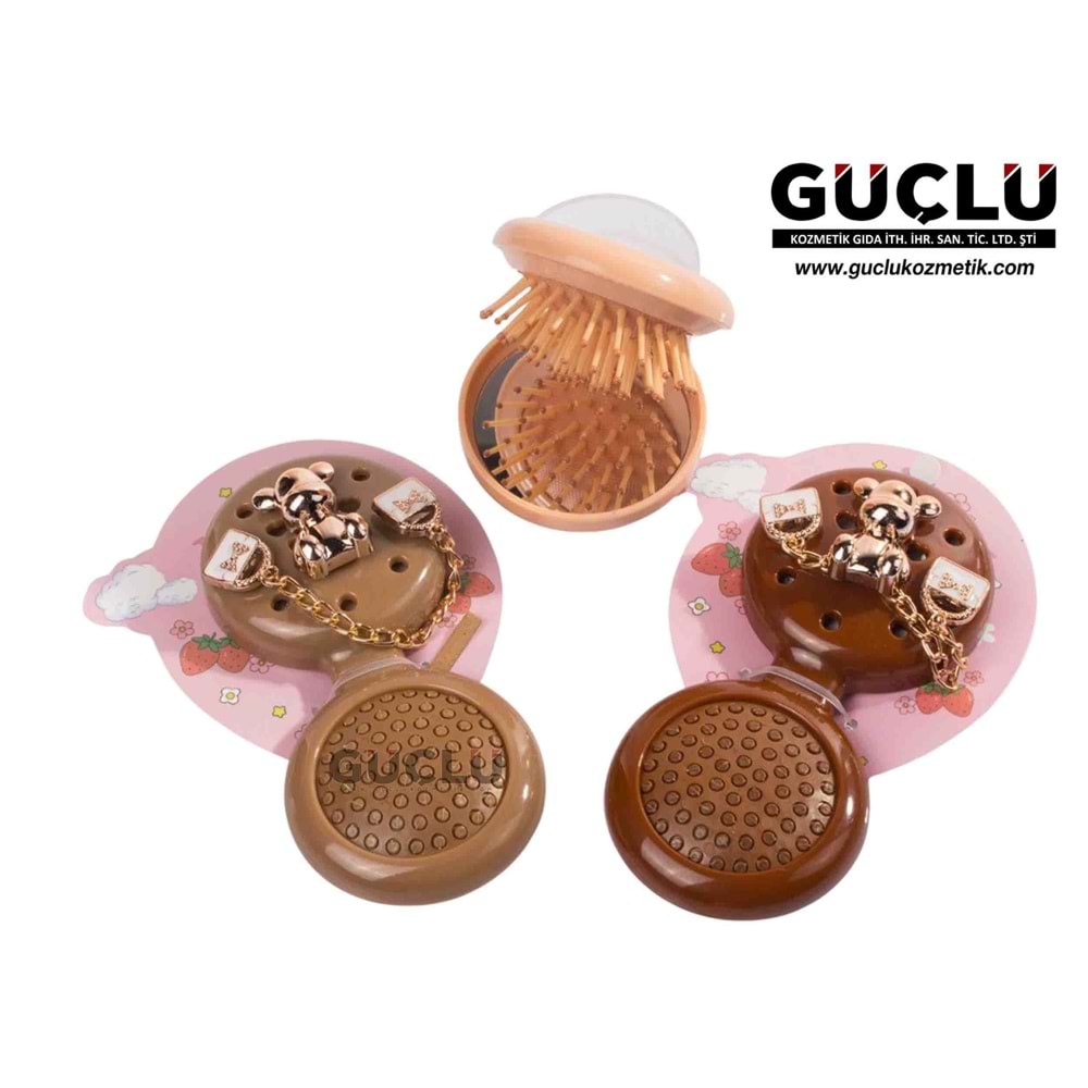 LİNPOOX AYNALI SAÇ FIRÇASI AKSESUARLI KATLANIR SRC26*12Lİ