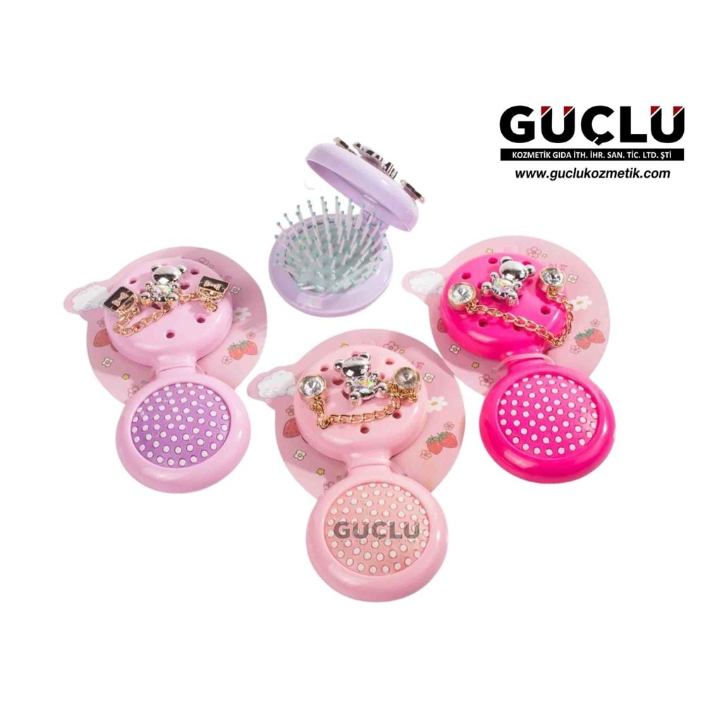 LİNPOOX AYNALI SAÇ FIRÇASI AKSESUARLI KATLANIR SRC28*12Lİ