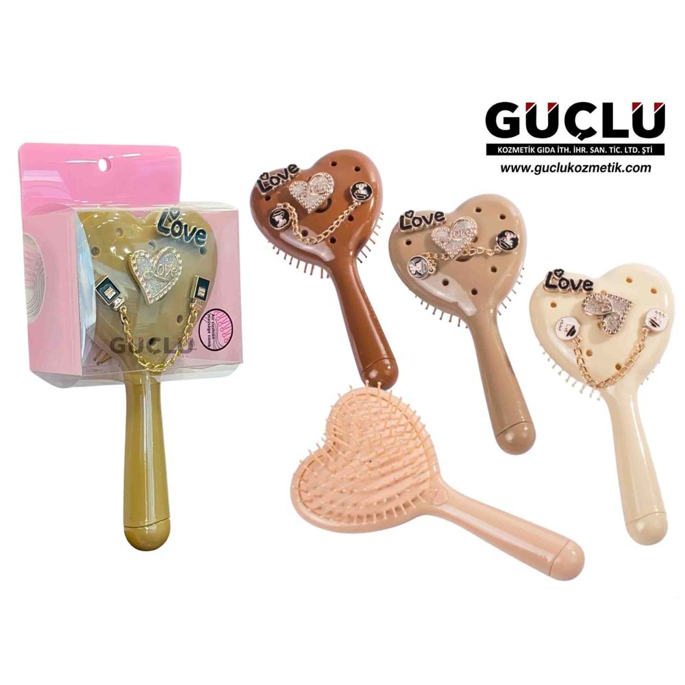 LİNPOOX SAÇ FIRÇASI KALPLİ LOVE SRC8*12Lİ