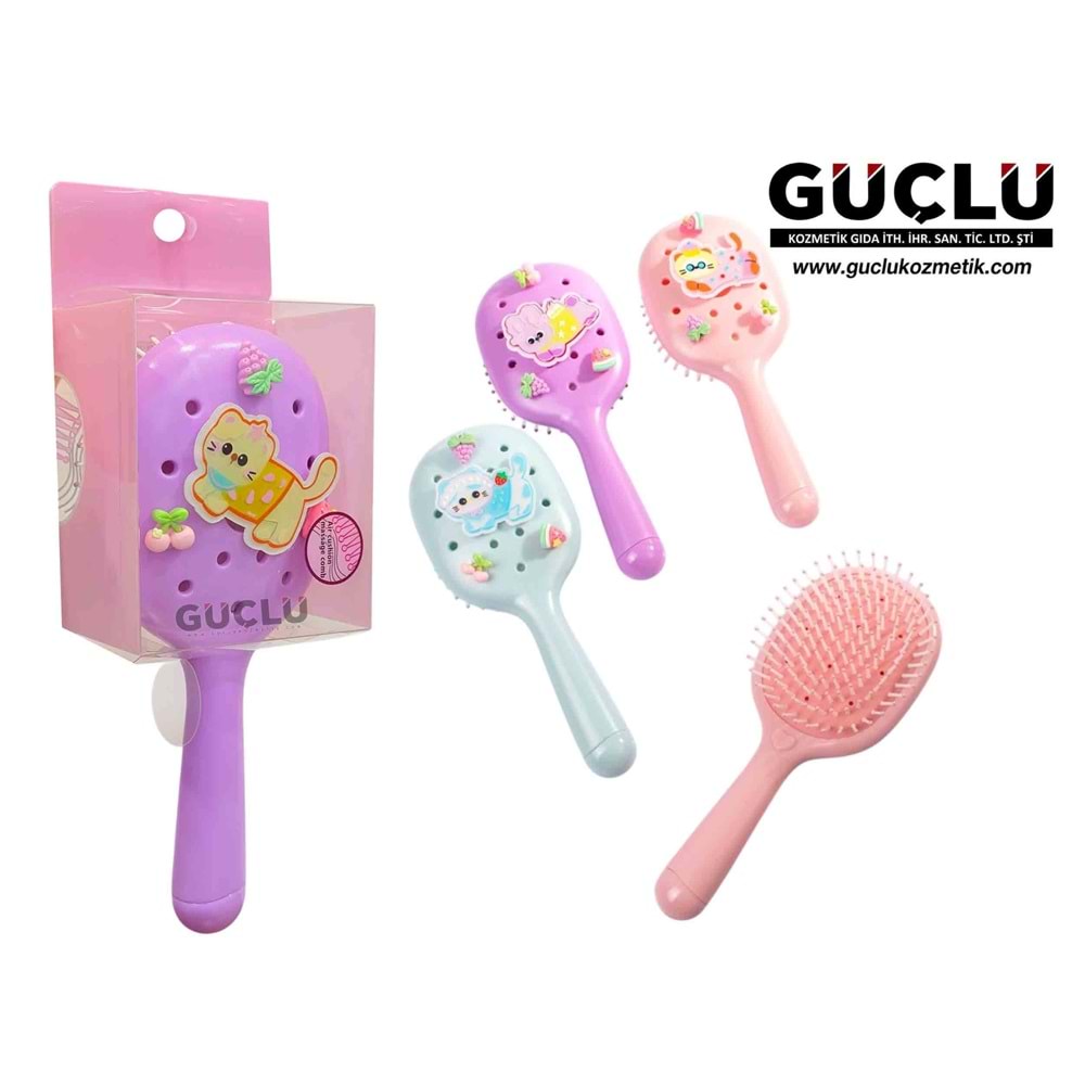 LİNPOOX SAÇ FIRÇASI KEDİ MOD. KARE SRC7*12Lİ