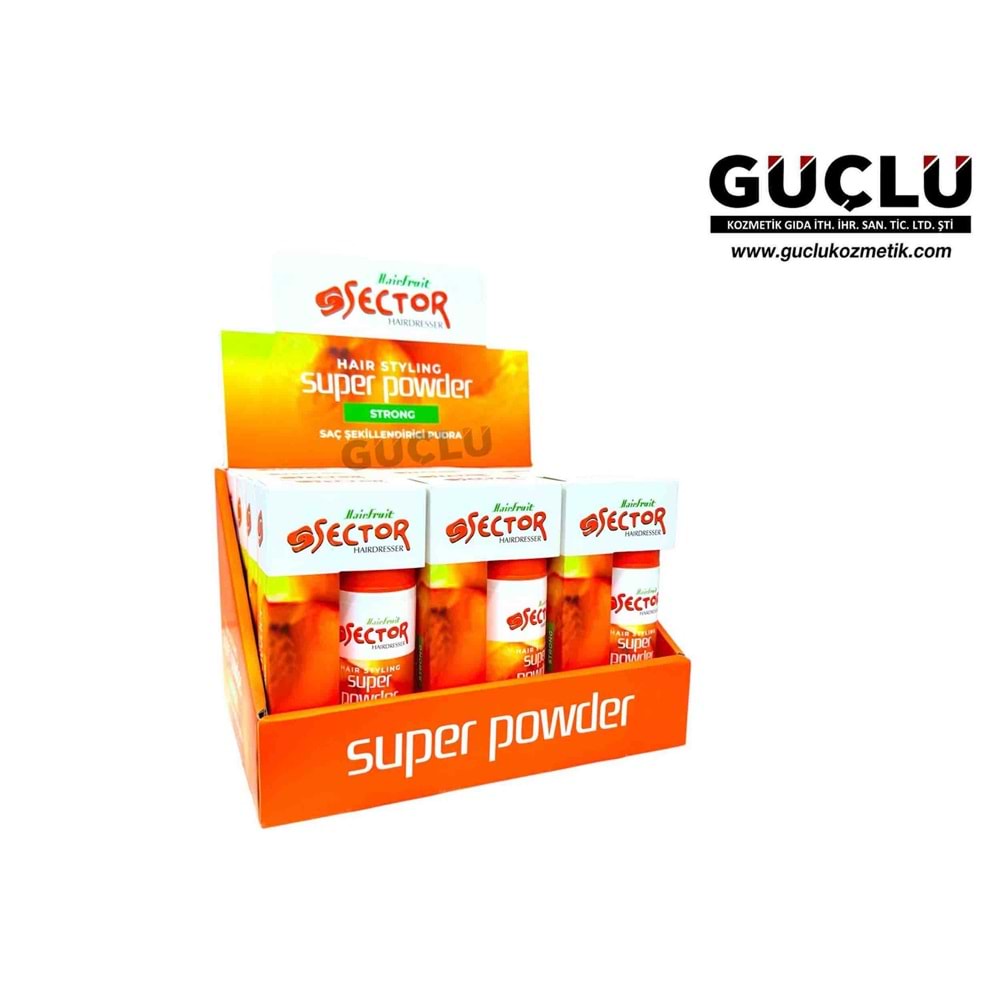SECTOR SAÇ ŞEKİLLENDİRİCİ PUDRA 20GR STRONG(TURUNCU)*12Lİ