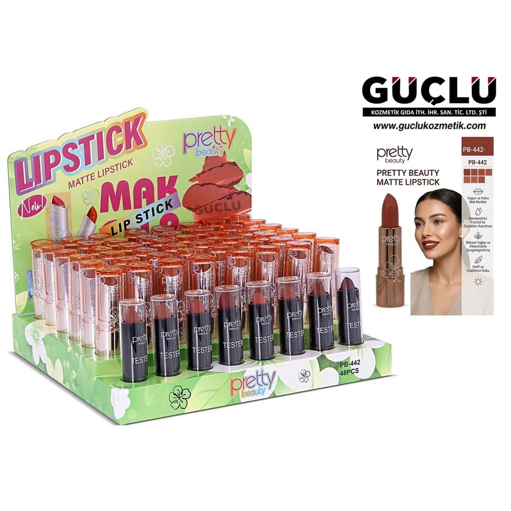 PRETTY B. LIPSTICK MATTE PB442*48Lİ
