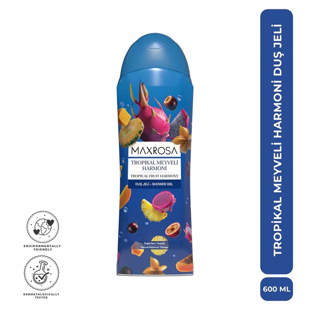 DERMOKİL MAXROSA DUŞ JELİ 600ML TROPİKAL MEYVELİ HARMONİ*20Lİ