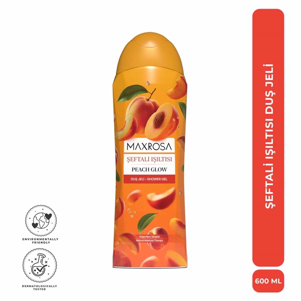 DERMOKİL MAXROSA DUŞ JELİ 600ML ŞEFTALİ IŞILTISI*20Lİ