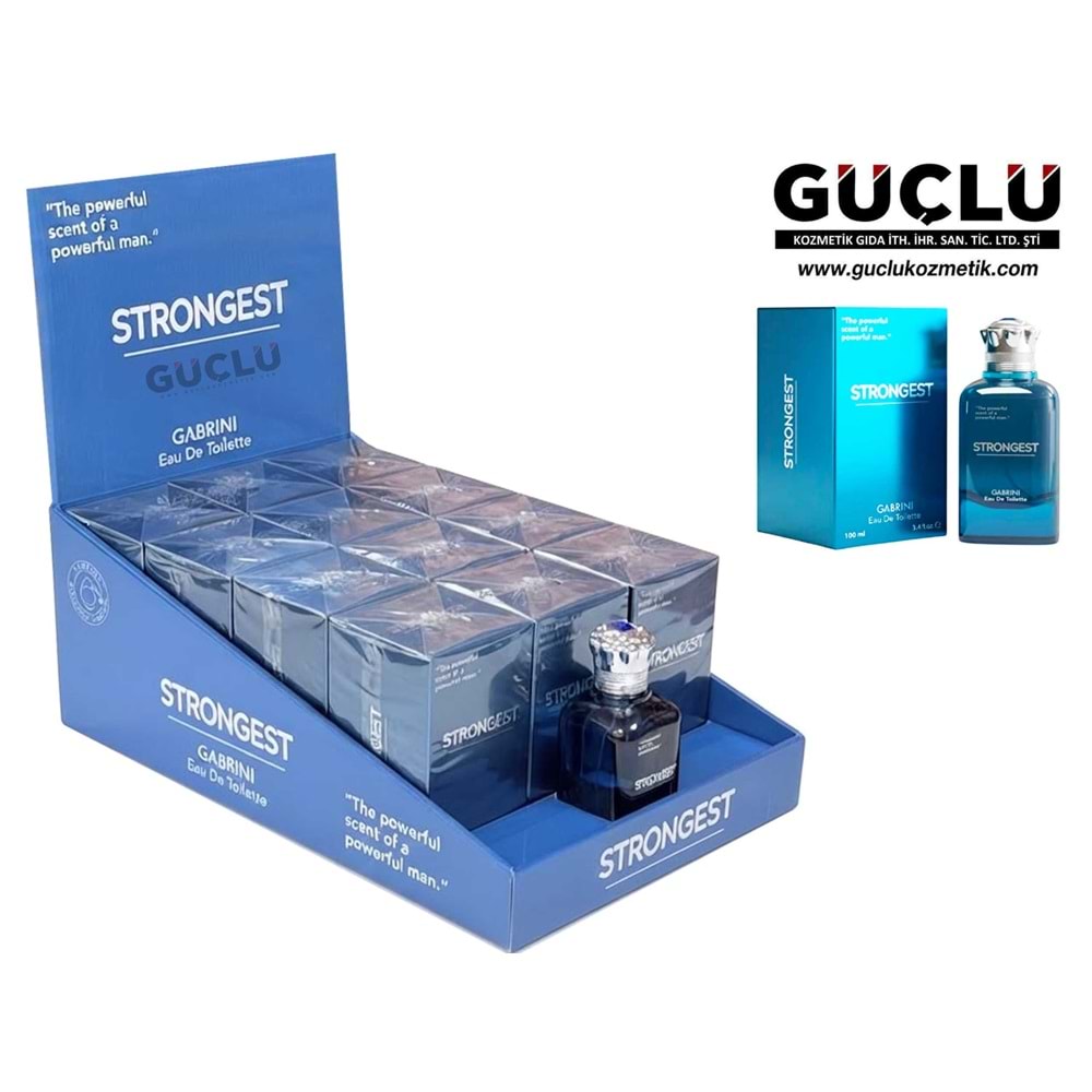 GABRİNİ EDT PARFÜM ERKEK 100ML STRONGEST MAVİ 4389*12Lİ