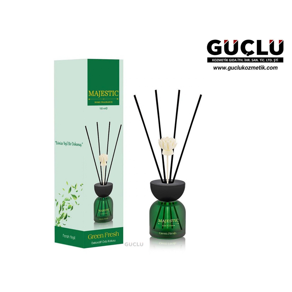 MAJESTIC BAMBU ORTAM KOKUSU 100ML BÜYÜK KAPAK GREEN FRESH*30LU
