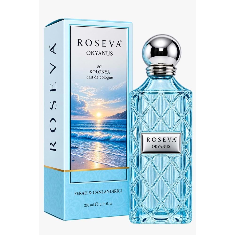 ROSEVA KOLONYA 200ML CAM OKYANUS*24LÜ