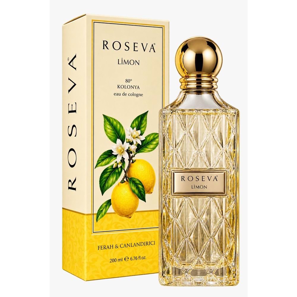 ROSEVA KOLONYA 200ML CAM LİMON*24LÜ