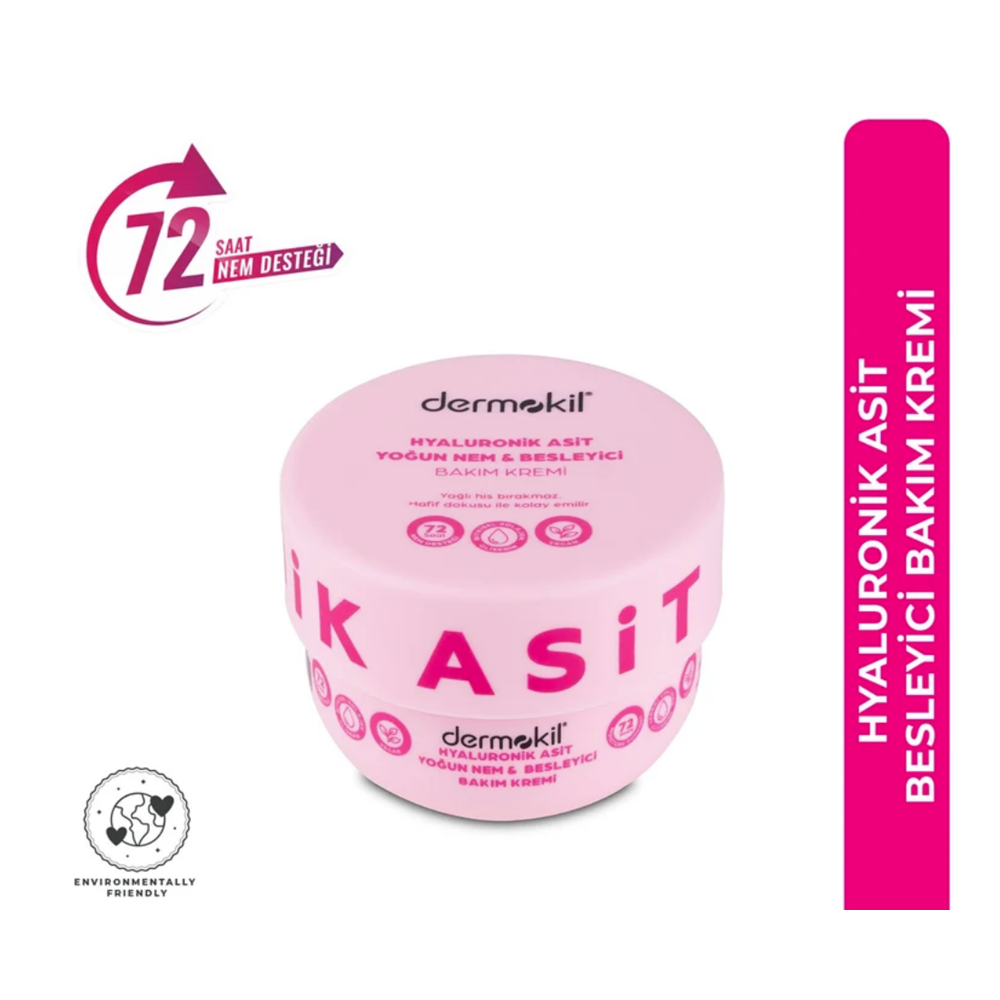 DERMOKİL BAKIM KREMİ 250ML HYALURONİK ASİT YOĞ. NEM. & BESLEYİCİ 4170*24LÜ